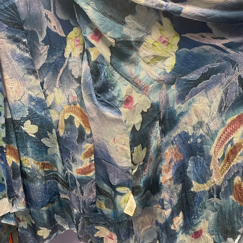Soft Surroundings Watercolor Ocean Kimono - Picture 3 of 5